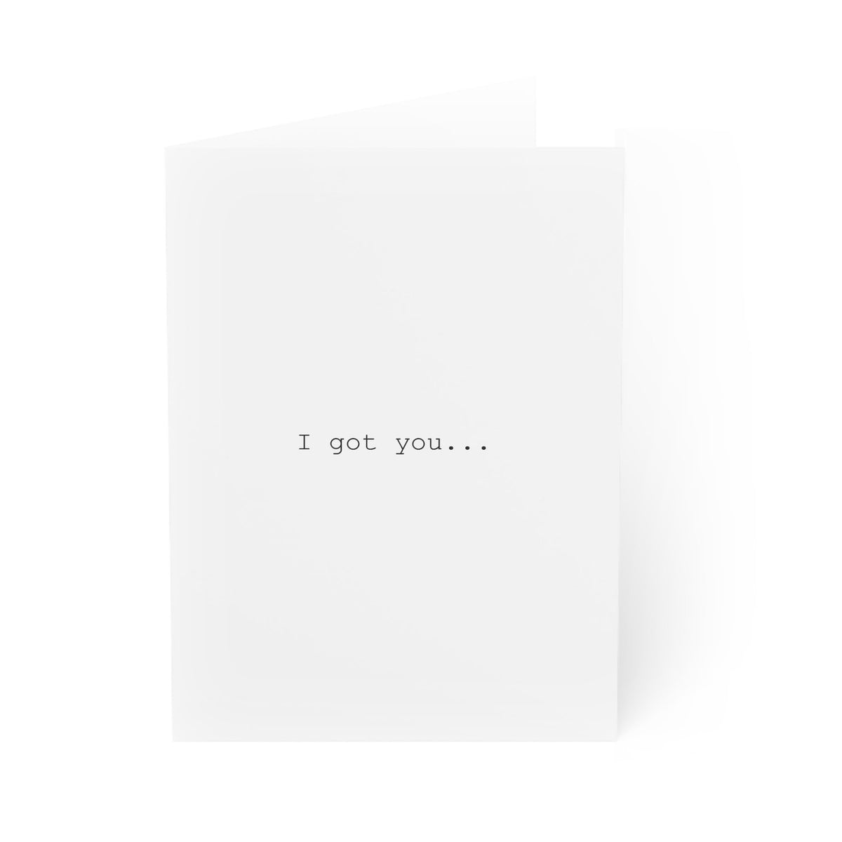 nothing. card | i got you... nothing
