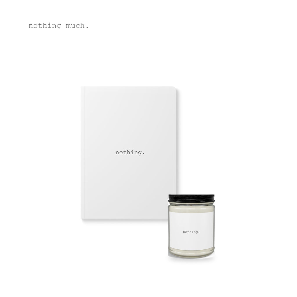 A candle and a journal, together